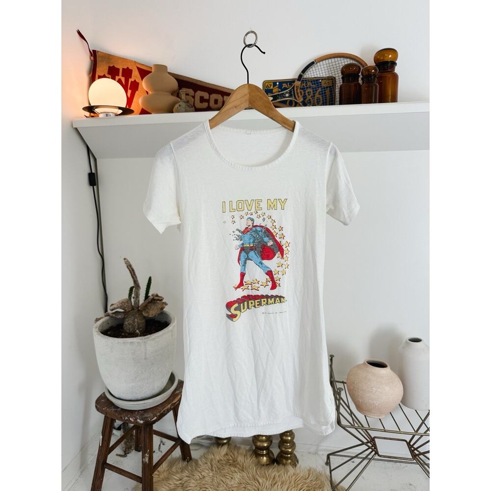 Vintage 1970 I Love My Superman Single Stitch T-Shirt Medium